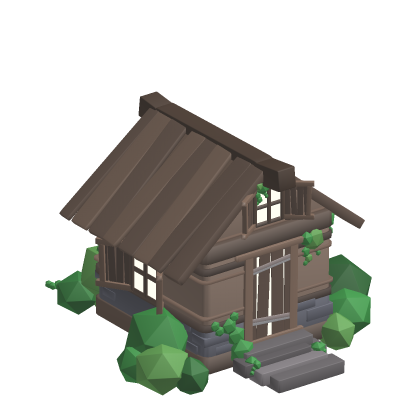 Low Poly House Tree Grass Rock