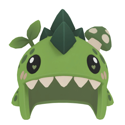 Cute Green Dinosaur Monster Helmet