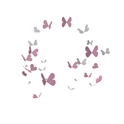 Glittering Heart Butterflies