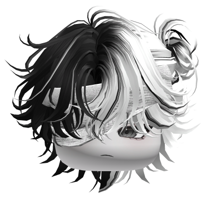 Cute Emo Boy w/ Bandaged Wolfcut (Black & White)