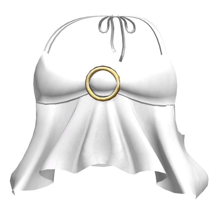 ☆ White 2000's Flowy Halter Top