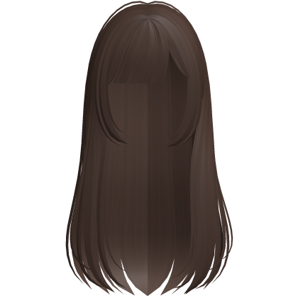 brown long layered anime hair with bangs Roblox item