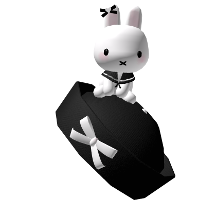 ♡ cute moe mini miffy sailor hat (black)