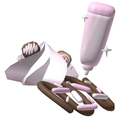 ♡ strawberry chocolate cute sprinkles on head Roblox item