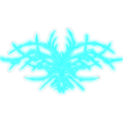 Glowing Skeletal Divine Wings (Emissive) - Blue