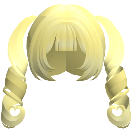 yellow kawaii moe fluffy heart curls Roblox item