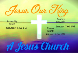 -Jesus Our King Service Times! Read Icon