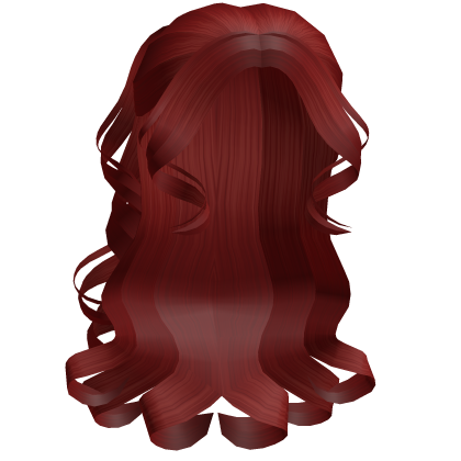 Curly Cute Back Twintails (Red) Roblox item