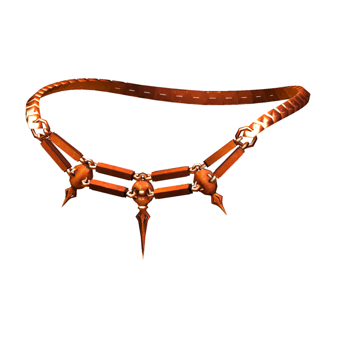 -',ৎ Metal Edgy Orange Shard Necklace (1.0)