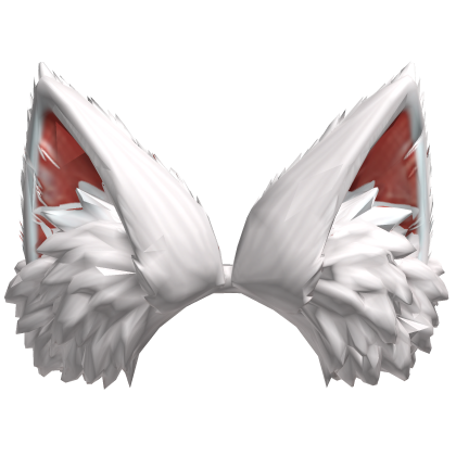 Silver Fluffy Angel Ears Roblox item
