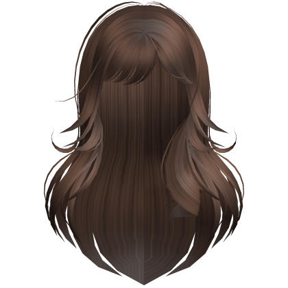 Cute Long Swirly Windy Messy Hair Brown  Roblox item