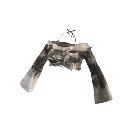 ♡ Grunge Emo Ripped White Off-Shoulder Bikini