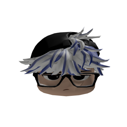 Emo E-Boy Spiky Hair - Blue & White