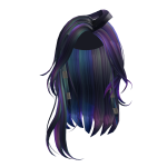 Wavy Hair With Dreads [Dark Rainbow]