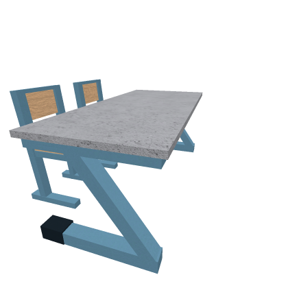 French school table with chair