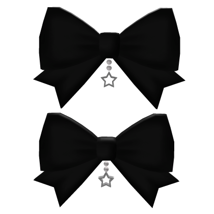Kawaii Black Star Double Bows Roblox item