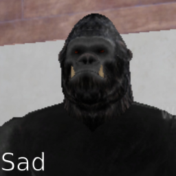 Sad gorilla story icon