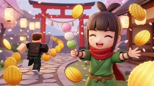コインを集めて団子を届けろ！🍡