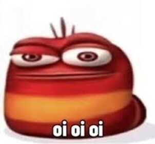 Red Larva oi oi RUN (MEME)