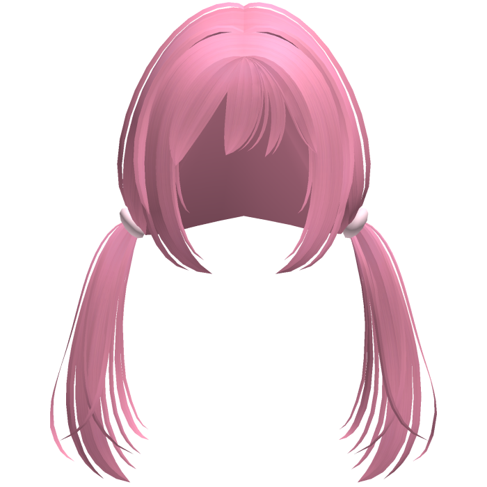 pink manga cutie loose low pigtails