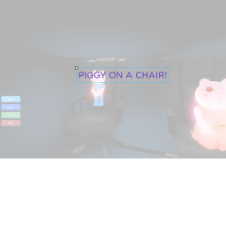 PIGGY ON A CHAIR!