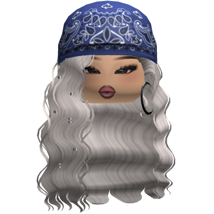 Crimped Waves W/ Boho Bandana Silver V2 Roblox item
