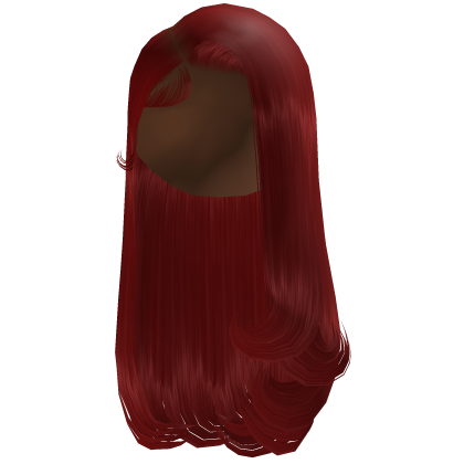 Deep Side Part Curled up Ends [Red]