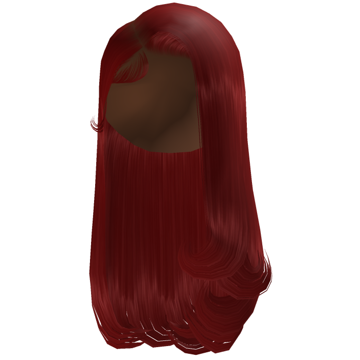 Deep Side Part Curled up Ends [Red]