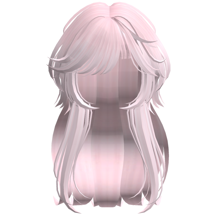 Shaggy Wavy Layered Hair w/ Side Bangs (Pink)