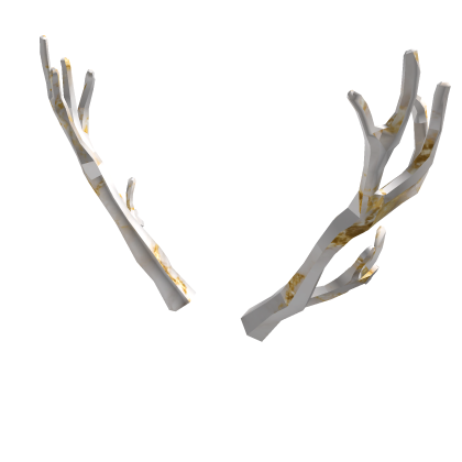 White Gold Marble Antlers