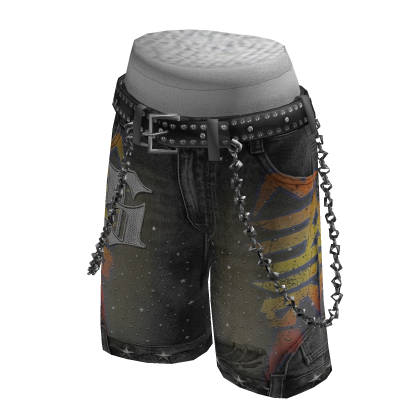 Y2K Washed Black Jeans w / Chains thumbnail