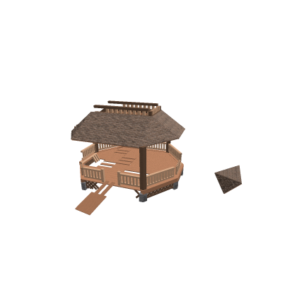 broken gazebo