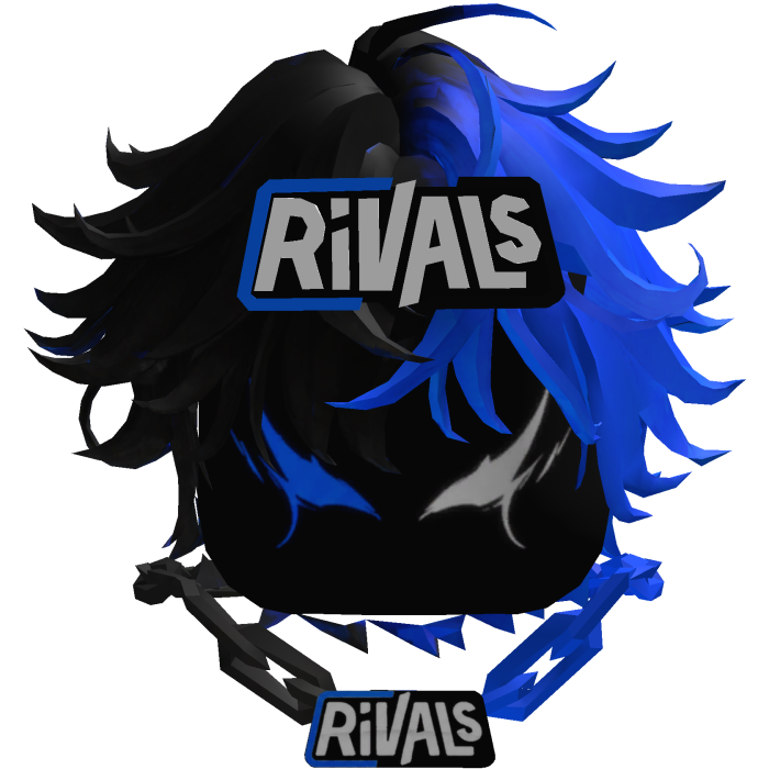 Rivals Blue Red Split Messy Hair w Chains