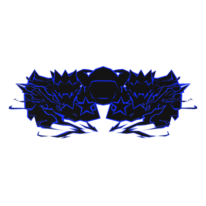 Cartoony Blue Hood Dragon Wings Aura Combo Roblox item