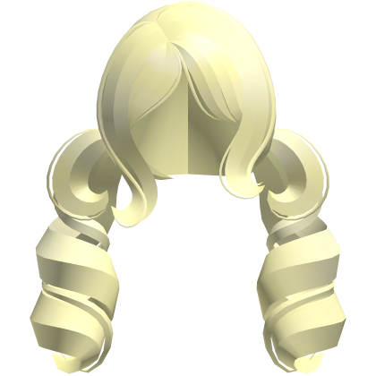 princess big swirly curls low ponytails yellow