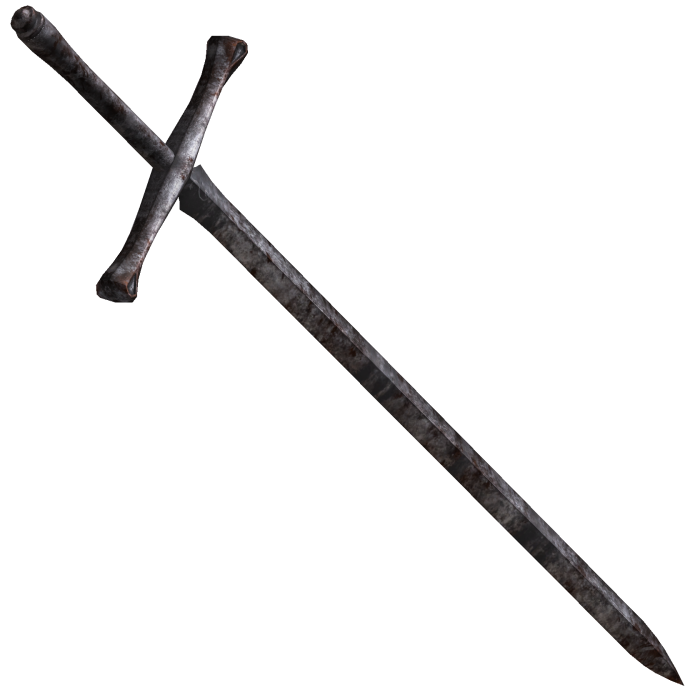 Medieval Rusty Sword of the Fallen Knight Waist