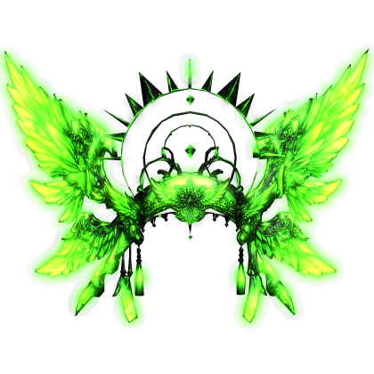 Glowing Angel Halo Headdress (Green) - Emissive