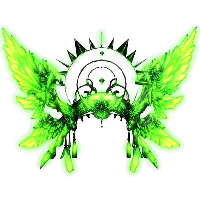 Glowing Angel Halo Headdress (Green) - Emissive