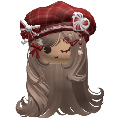 ♡ Christmas Fluffy Beret Combo (Brown)