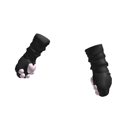 ♡ : black kawaii cat paw arm warmers (fav) thumbnail