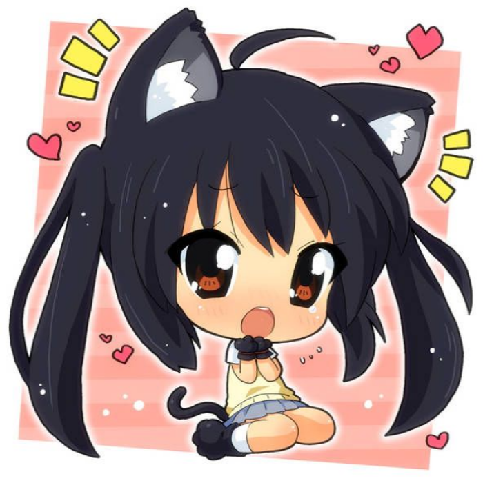 Adorable kitty girl chibi Roblox decal