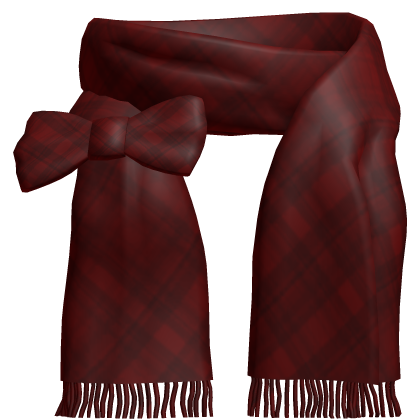 Red Plaid Bow Scarf Roblox item