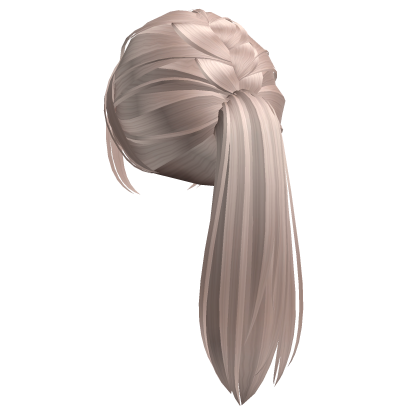 Braided Low Layered Ponytail (Platinum) Roblox item
