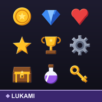 Stylized UI Icons Pack 120 Game Interface Set