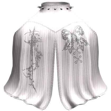 ♱ emo flowy striped spiked dress in pink Roblox item
