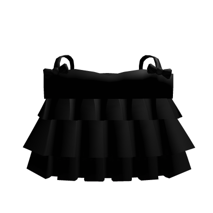 ♡ cute ruffled black dress w bow Roblox item