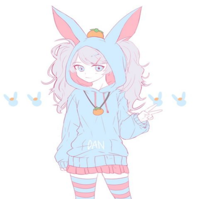 Anime Pastel Goth Bunny Roblox decal