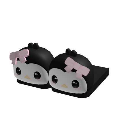 ♡ 3.0 cute pink winter penguin slippers