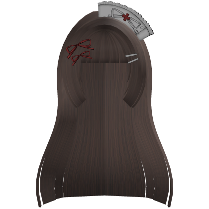 halloween nurse long doll brown hime hair Roblox item