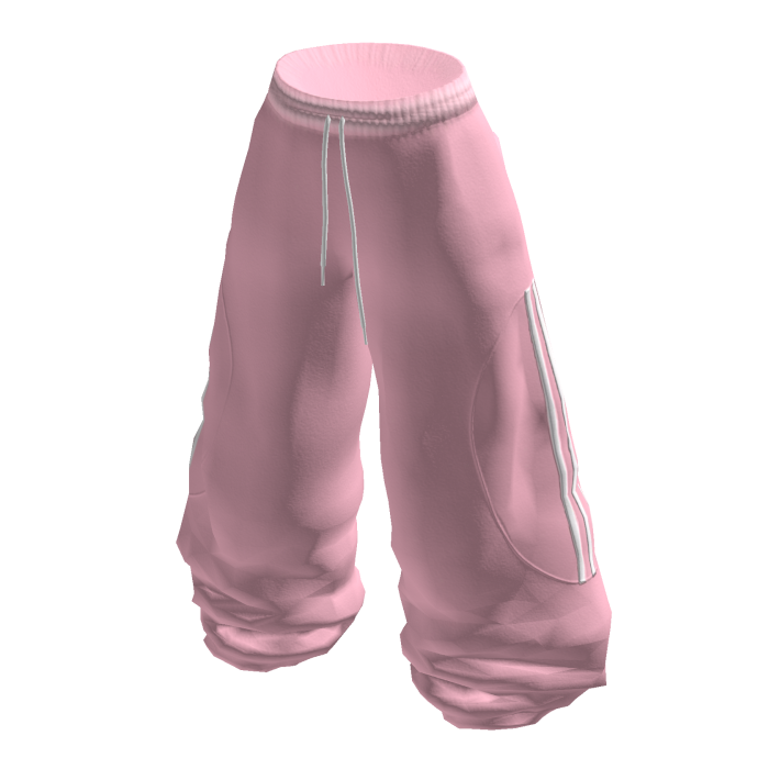 PINK CHEONGSAM BAGGY PANTS